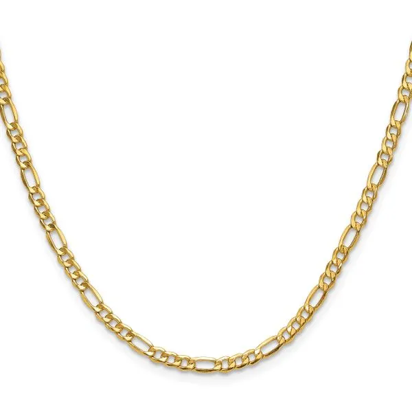 Leslie's 14k 3.5mm Semi-Solid Figaro Chain Image 2 Fairfield Center Jewelers Fairfield, CT
