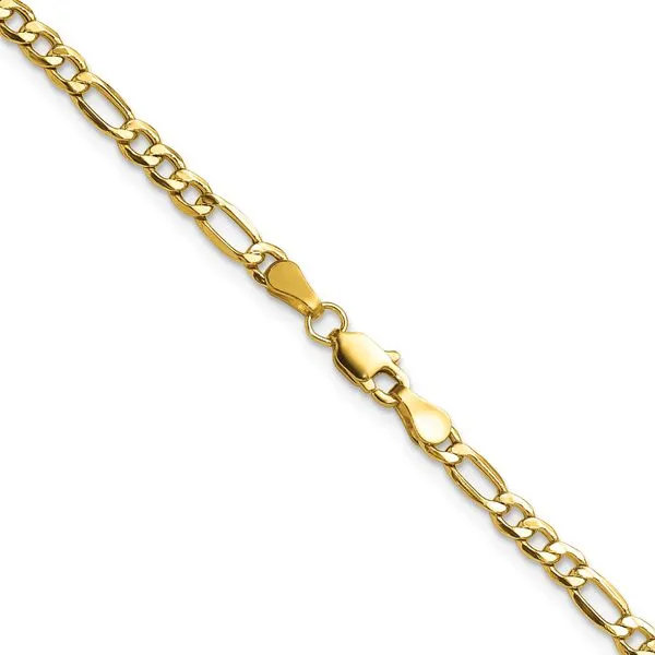 Leslie's 14k 3.5mm Semi-Solid Figaro Chain Image 3 Diny's Jewelers Middleton, WI