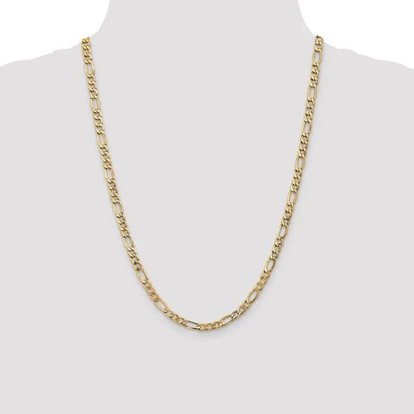 Leslie's 14k 5.75mm Semi-Solid Figaro Chain Image 4 Johnson Jewellers Lindsay, ON