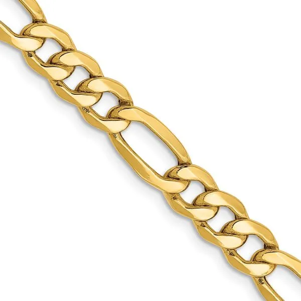 Leslie's 14k 6.25mm Semi-Solid Figaro Chain G.G. Gems, Inc. Scottsdale, AZ