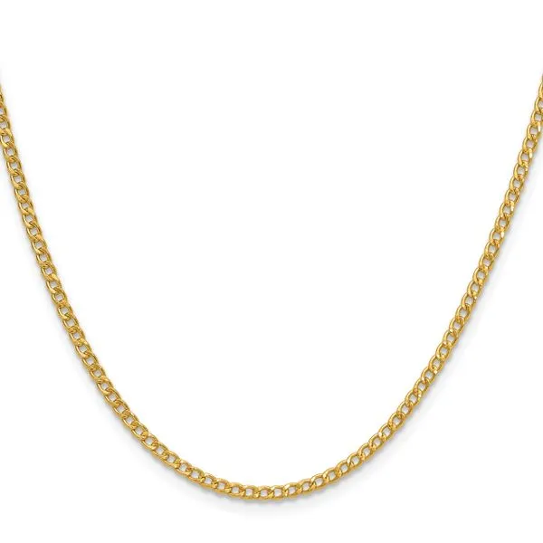 Leslie's 14k 2.5mm Semi-Solid Curb Chain Image 2 Diamond Design Jewelers Somerset, KY