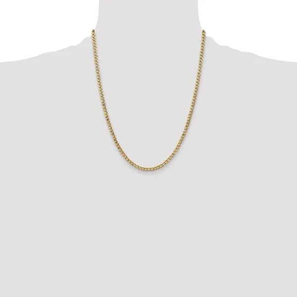 Leslie's 14k 3.35mm Semi-Solid Curb Chain Image 4 G.G. Gems, Inc. Scottsdale, AZ