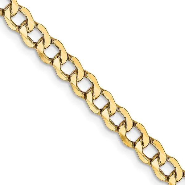 Leslie's 14k 4.3mm Semi-Solid Curb Chain Barnett Jewelers Jacksonville, FL