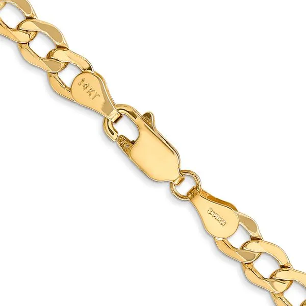 Leslie's 14k 5.25mm Semi-Solid Curb Chain Image 3 Diny's Jewelers Middleton, WI