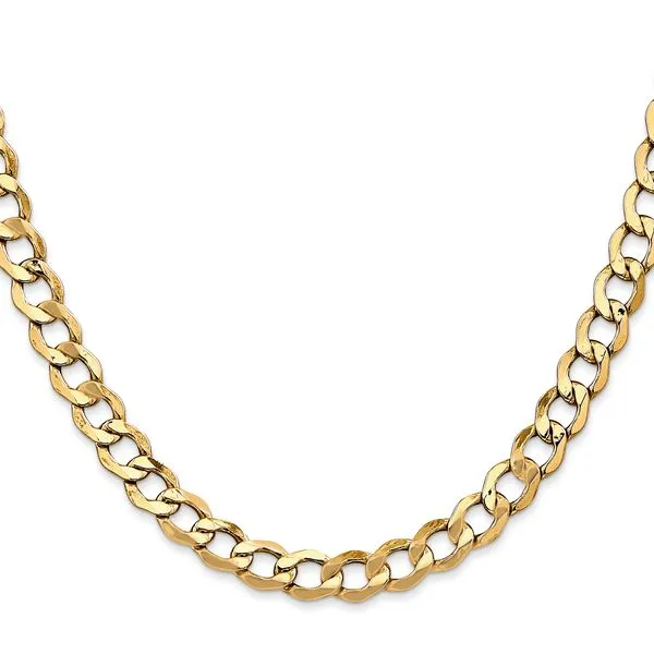 Leslie's 14k 6.5mm Semi-Solid Curb Chain Image 2 Arlene's Fine Jewelry Vidalia, GA