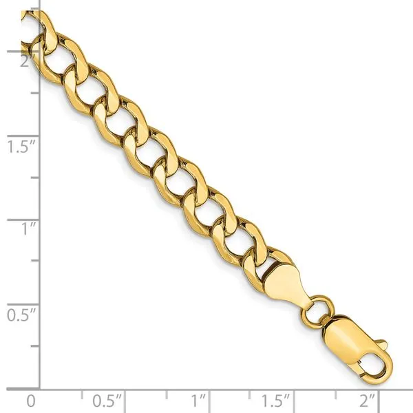 Leslie's 14k 6.5mm Semi-Solid Curb Chain Image 2 Johnson Jewellers Lindsay, ON