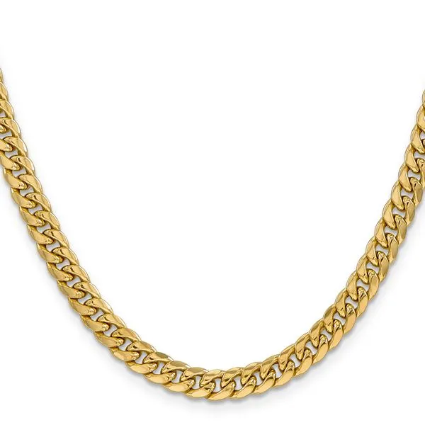 Leslie's 14k 6mm Semi-Solid Miami Cuban Chain Image 2 Spencer's Jewelers Athens, GA