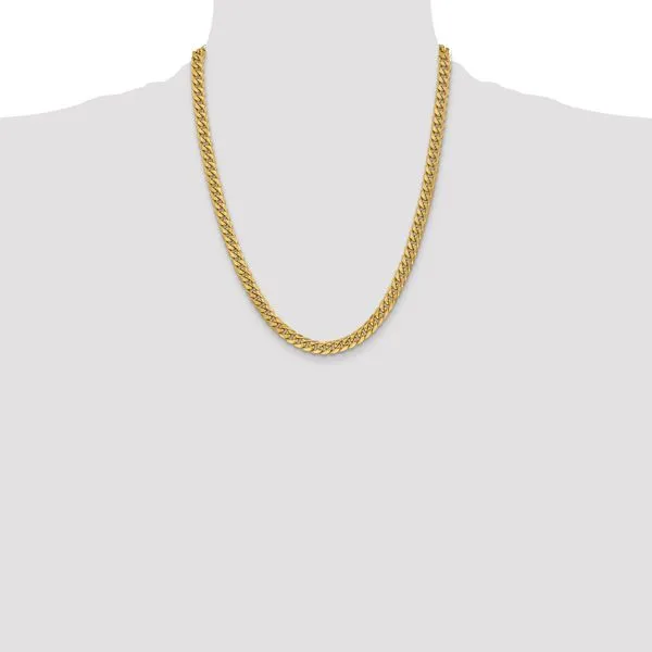 Leslie's 14k 6mm Semi-Solid Miami Cuban Chain Image 4 Spencer's Jewelers Athens, GA