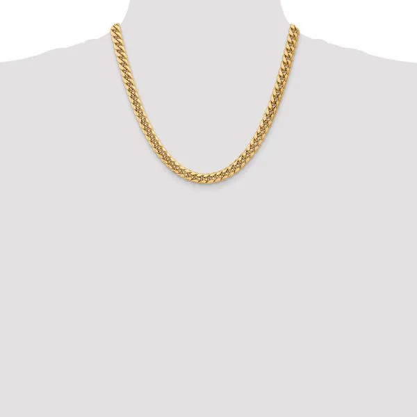 Leslie's 14k 7.3mm Semi-Solid Miami Cuban Chain Image 4 Atlanta West Jewelry Douglasville, GA