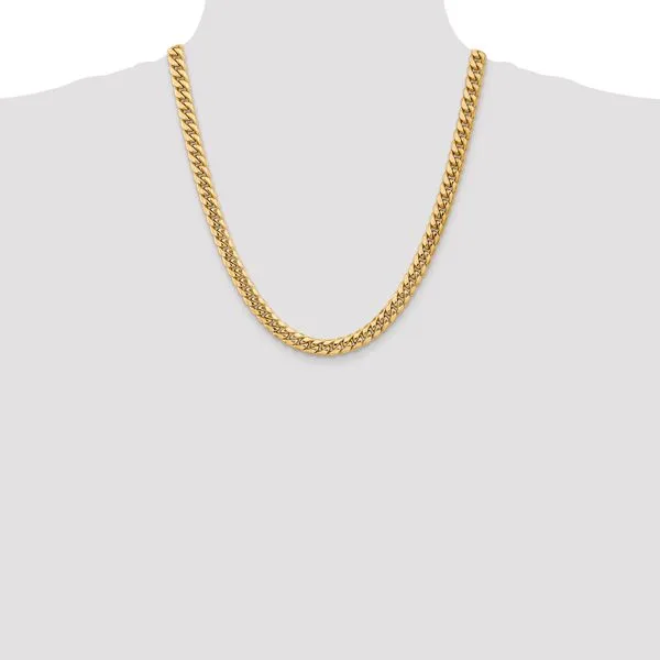 Leslie's 14k 7.3mm Semi-Solid Miami Cuban Chain Image 4 Diny's Jewelers Middleton, WI