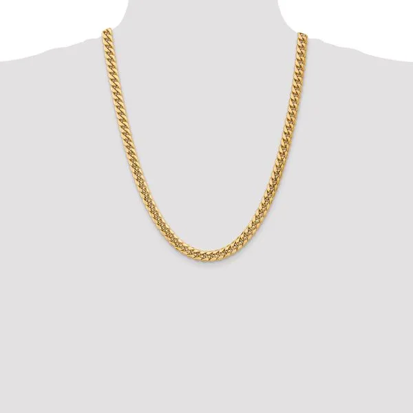 Leslie's 14k 7.3mm Semi-Solid Miami Cuban Chain Image 4 Diny's Jewelers Middleton, WI