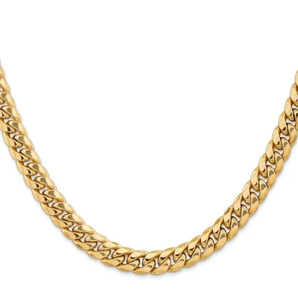 Leslie's 14k 7.3mm Semi-Solid Miami Cuban Chain Image 2 Spencer's Jewelers Athens, GA