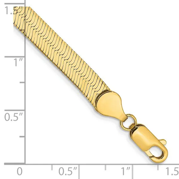 Leslie's 14k 5.5mm Silky Herringbone Chain Image 2 Johnson Jewellers Lindsay, ON