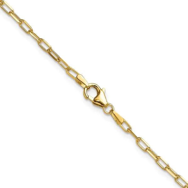 Leslie's 14k 2.2mm Solid Beveled D/C Paperclip Chain Image 3 Diamond Design Jewelers Somerset, KY
