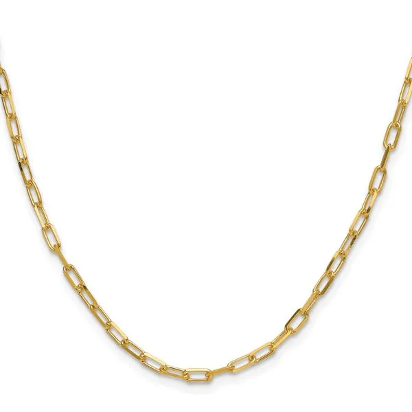 Leslie's 14k 3.0mm Solid Beveled D/C Paperclip Chain Image 2 Diamond Design Jewelers Somerset, KY