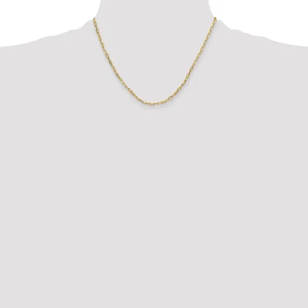 Leslie's 14k 3.0mm Solid Beveled D/C Paperclip Chain Image 4 Diamond Design Jewelers Somerset, KY