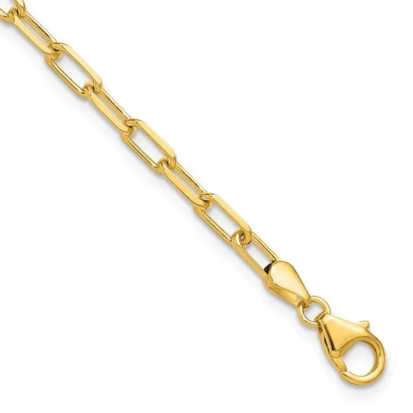 Leslie's 14k 3.5mm Solid Beveled D/C Paperclip Chain G.G. Gems, Inc. Scottsdale, AZ