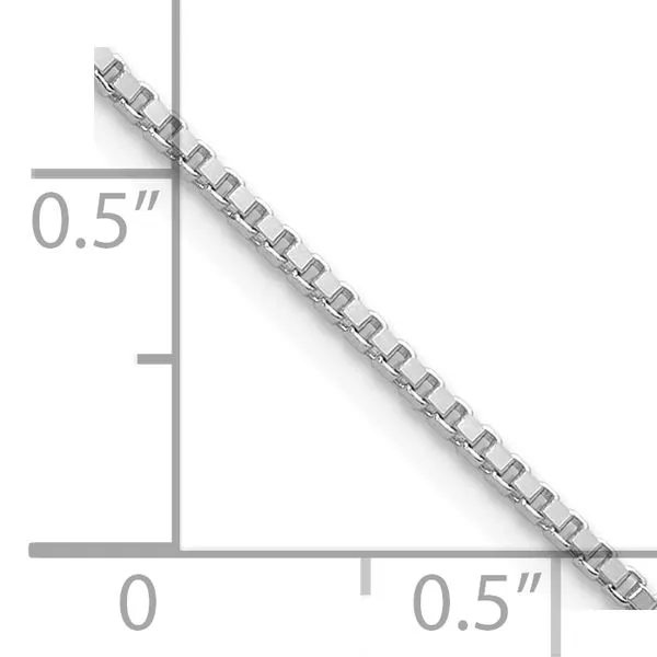 Leslie's 14K White Gold 1.10mm Box Chain Image 2 Barnett Jewelers Jacksonville, FL
