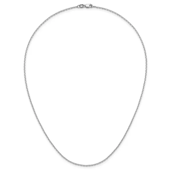 Leslie's 14K White Gold 1.5mm D/C Square Cable Chain Image 2 Trenton Jewelers Ltd. Trenton, MI