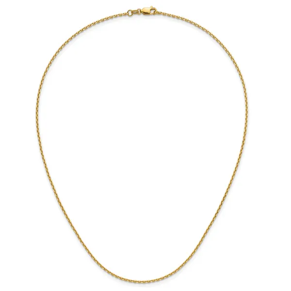 Leslie's 14K 1.65mm D/C Square Cable Chain Image 2 J. West Jewelers Round Rock, TX