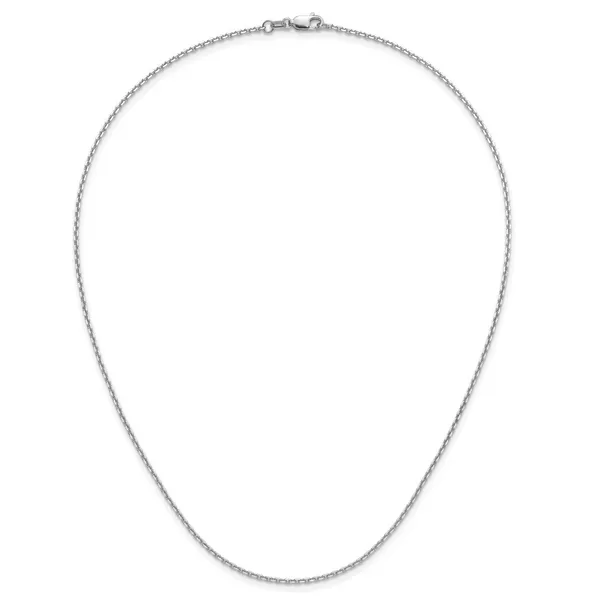 Leslie's 14K White Gold 1.65mm D/C Square Cable Chain Image 2 Grayson & Co. Jewelers Iron Mountain, MI