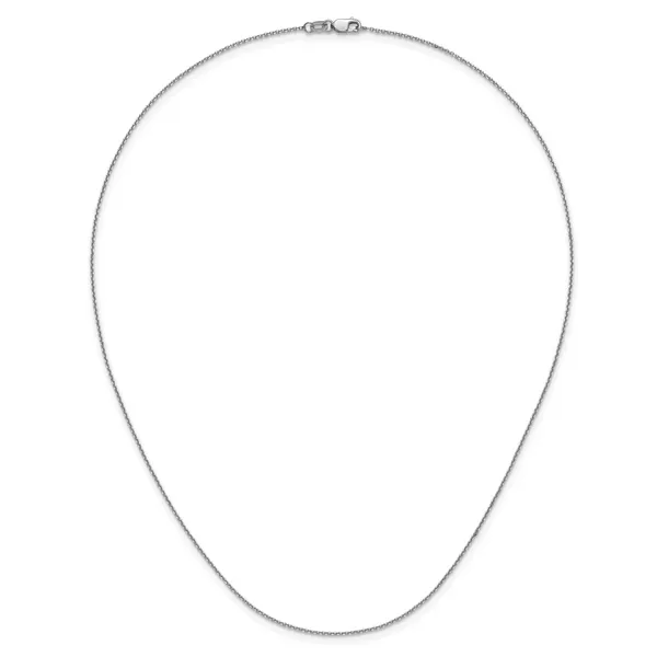 Leslie's 14K White Gold 1.1mm D/C Round Cable Chain Image 2 John E. Koller Jewelry Designs owasso, OK