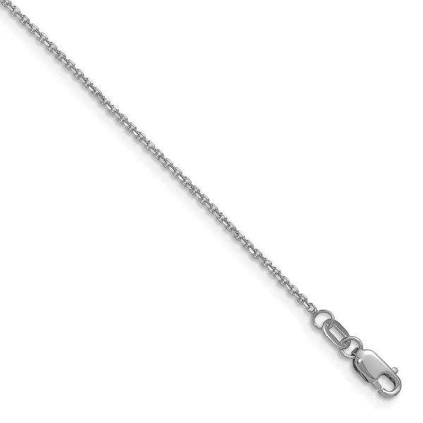 Leslie's 14K White Gold 1.25mm D/C Round Cable Chain Boyd Jewelers Wesley Chapel, FL