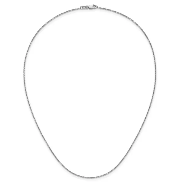 Leslie's 14K White Gold 1.25mm D/C Round Cable Chain Image 2 Gaines Jewelry FLINT, MI