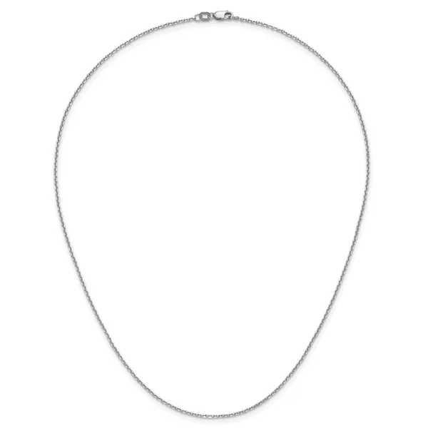Leslie's 14K White Gold 1.45mm D/C Round Cable Chain Image 2 Gaines Jewelry FLINT, MI
