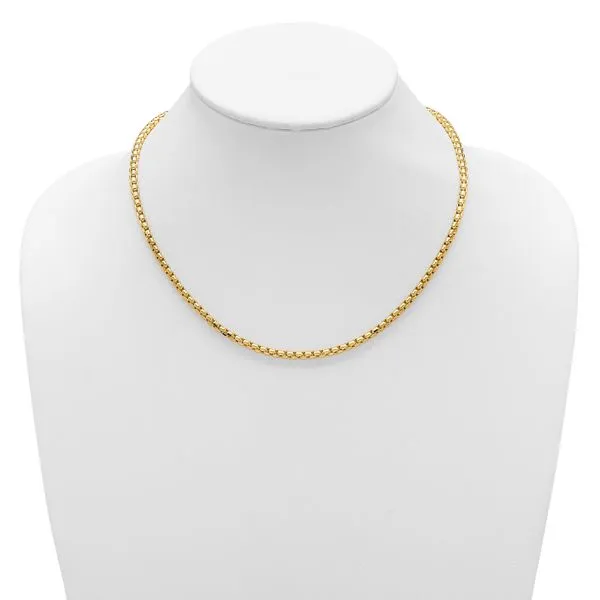 Leslie's 14K 3.7mm Semi-Solid D/C Round Box Chain Image 4 Gaines Jewelry FLINT, MI