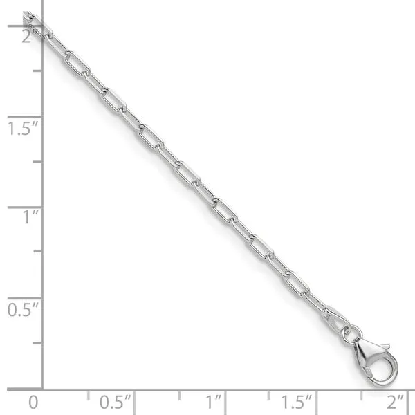 Leslie's 14k WG 2.2mm Solid Beveled D/C Paperclip Chain Image 2 J. Garett Jewelers Wilmington, NC