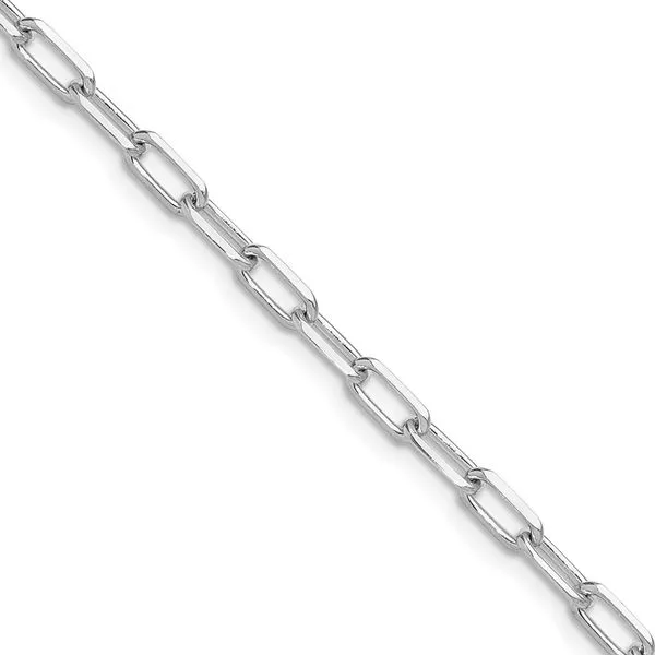 Leslie's 14k WG 3.5mm Solid Beveled D/C Paperclip Chain Grayson & Co. Jewelers Iron Mountain, MI