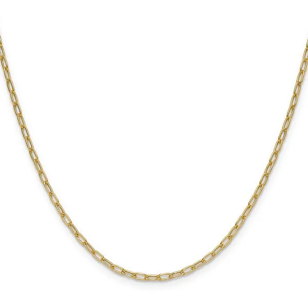 Leslie's 14k 2.2mm Semi-Solid Paperclip Chain Image 2 Jim's Jewelers Tyler, TX