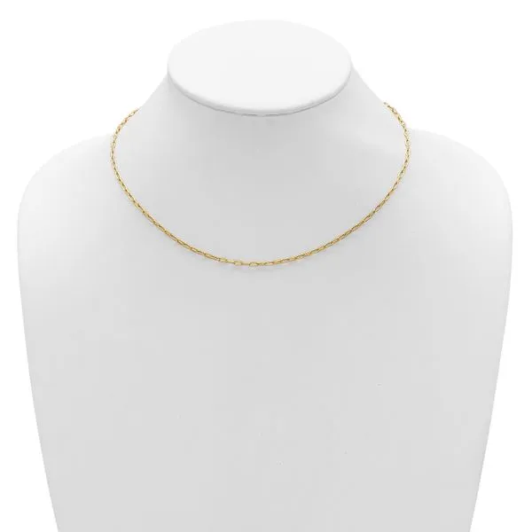 Leslie's 14k 2.2mm Semi-Solid Paperclip Chain Image 4 Jim's Jewelers Tyler, TX