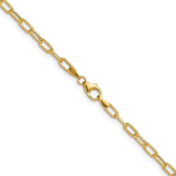 Leslie's 14k 3.0mm Semi-Solid Paperclip Chain Image 3 Morin Jewelers Southbridge, MA