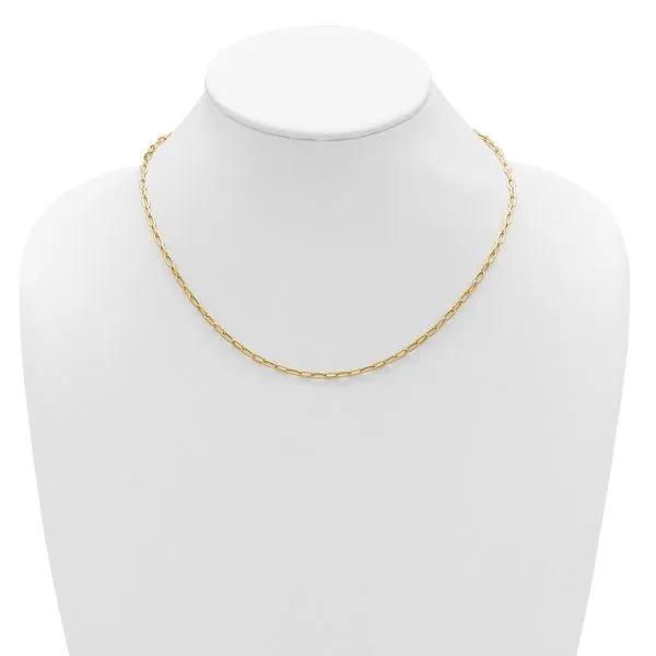 Leslie's 14k 3.0mm Semi-Solid Paperclip Chain Image 4 Grayson & Co. Jewelers Iron Mountain, MI