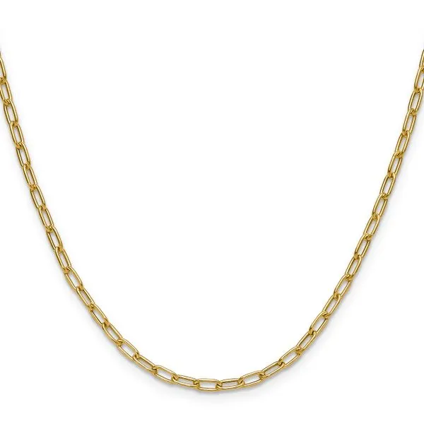 Leslie's 14k 3.0mm Semi-Solid Paperclip Chain Image 2 Grayson & Co. Jewelers Iron Mountain, MI