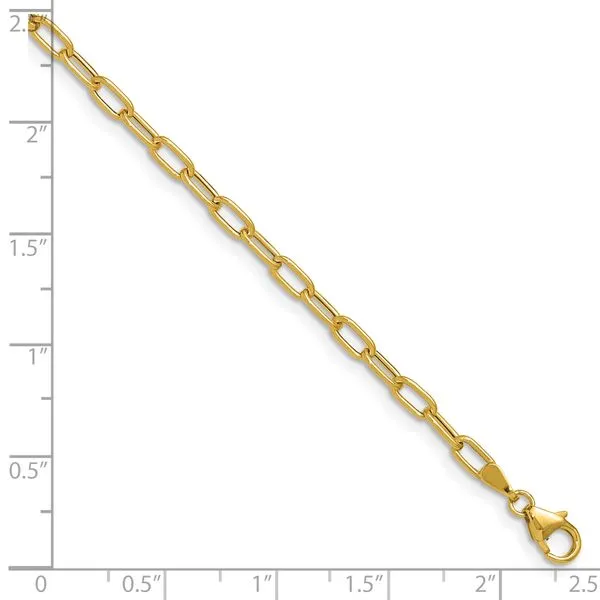 Leslie's 14k 3.0mm Semi-Solid Paperclip Chain Image 2 Boyd Jewelers Wesley Chapel, FL