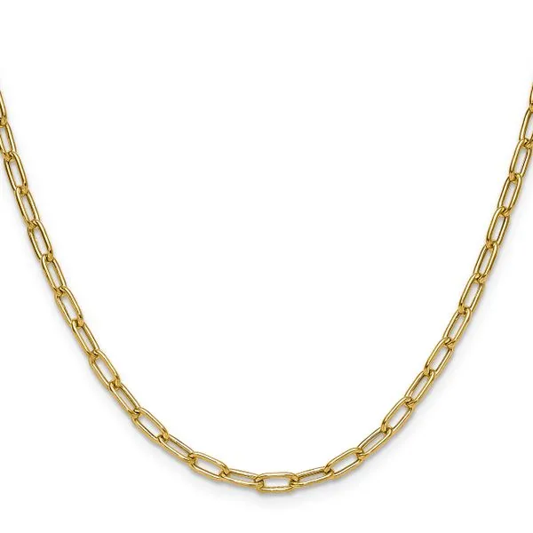 Leslie's 14k 3.7mm Semi-Solid Paperclip Chain Image 2 Arlene's Fine Jewelry Vidalia, GA