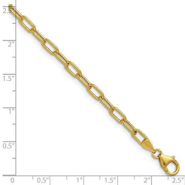 Leslie's 14k 3.7mm Semi-Solid Paperclip Chain Image 2 J. Garett Jewelers Wilmington, NC