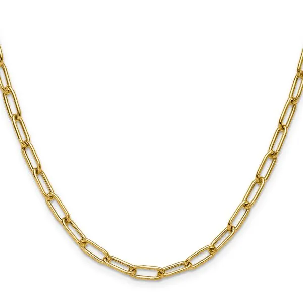 Leslie's 14k 4.5mm Semi-Solid Paperclip Chain Image 2 Spath Jewelers Bartow, FL
