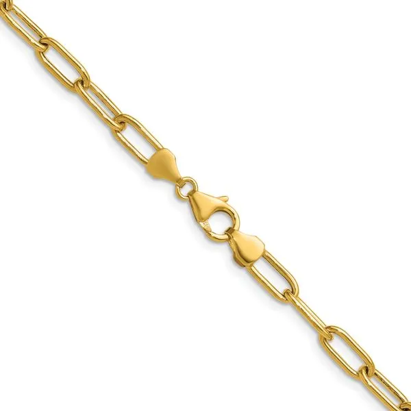 Leslie's 14k 4.5mm Semi-Solid Paperclip Chain Image 3 Grayson & Co. Jewelers Iron Mountain, MI