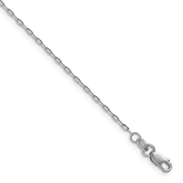 Leslie's 14K White Gold 1.4mm D/C Open Long Link Cable Chain Jim's Jewelers Tyler, TX