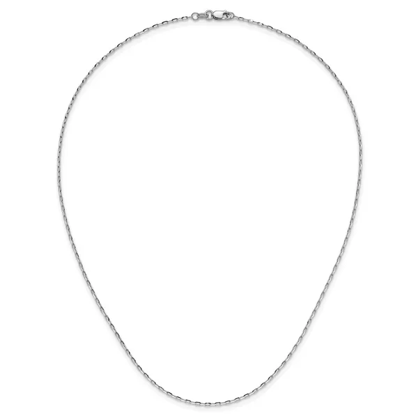 Leslie's 14K White Gold 1.4mm D/C Open Long Link Cable Chain Image 2 Grayson & Co. Jewelers Iron Mountain, MI
