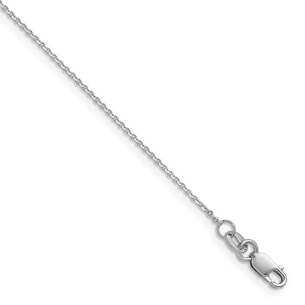 Leslie's 14K White Gold 1mm D/C Oval Link Chain Trenton Jewelers Ltd. Trenton, MI