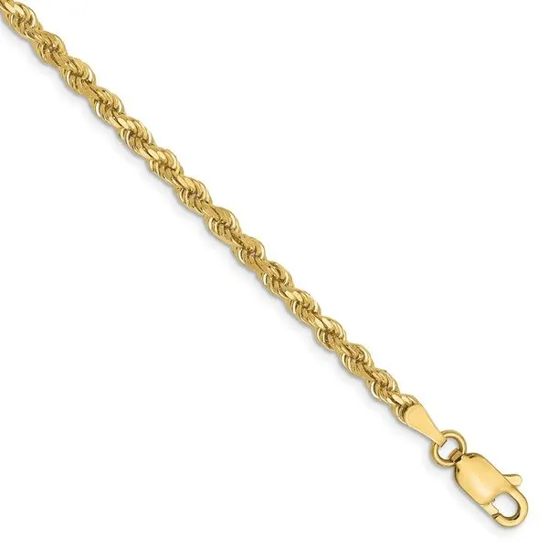Leslie's 10K 2.75mm Diamond-Cut Rope Chain Anklet Spencer's Jewelers Athens, GA