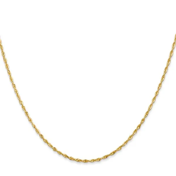Leslie's 10K 2.5mm Diamond-Cut Lightweight Rope Chain Image 2 Barnett Jewelers Jacksonville, FL