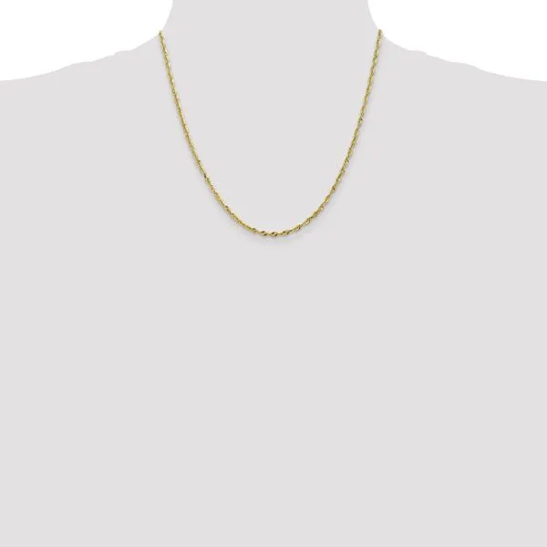 Leslie's 10K 2.5mm Diamond-Cut Lightweight Rope Chain Image 4 Barnett Jewelers Jacksonville, FL