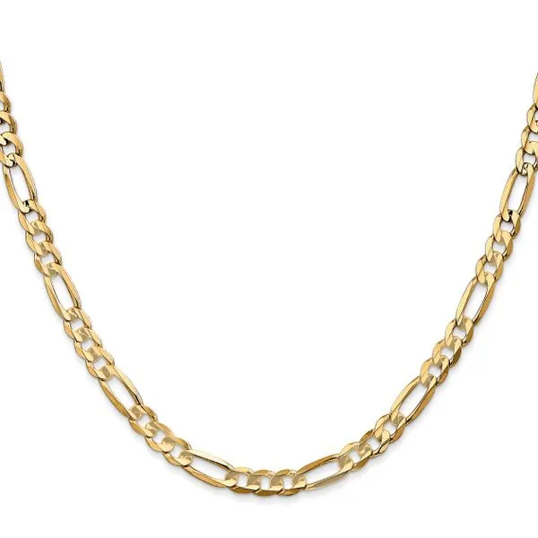 Leslie's 10k 4.5mm Concave Figaro Chain Image 2 Spencer's Jewelers Athens, GA