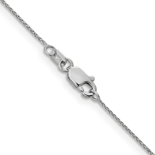 Leslie's 10K White Gold .65mm D/C Spiga Chain Image 3 Spencer's Jewelers Athens, GA